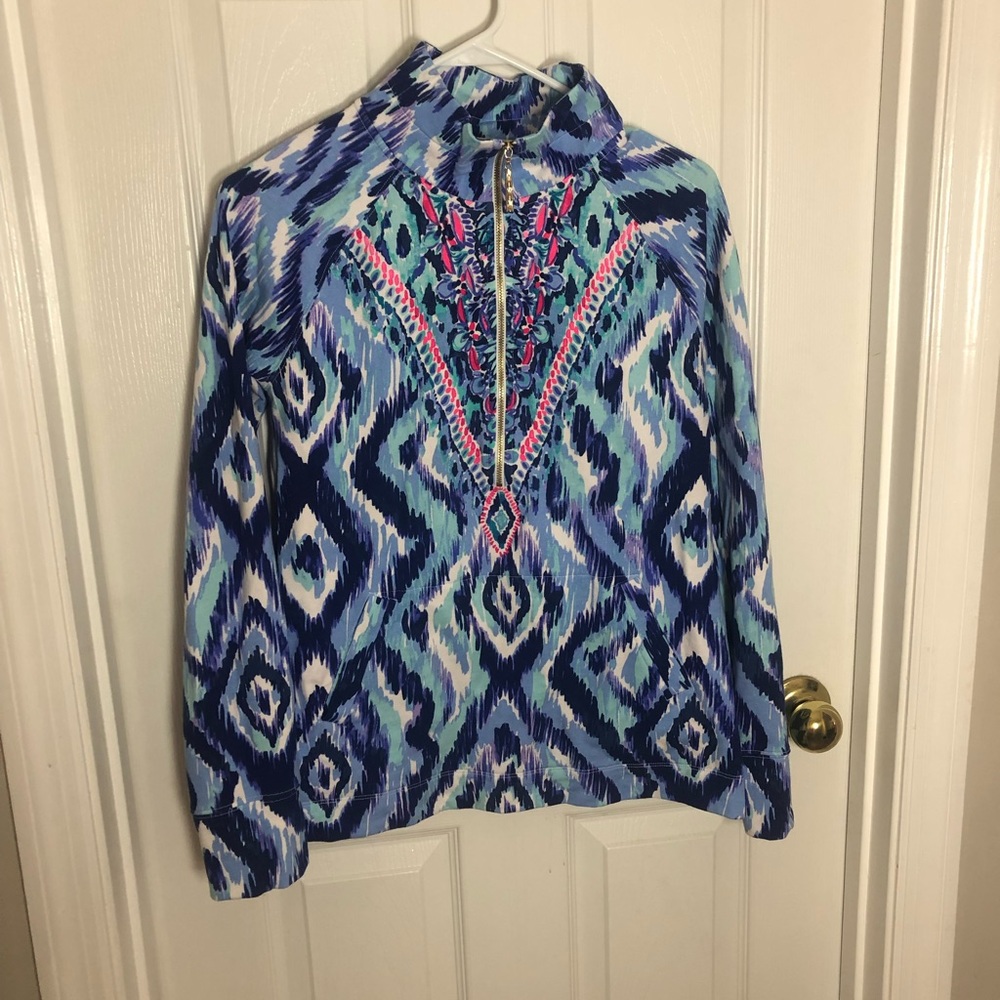 Lilly Pulitzer Skipper Popover in “Skipped a Beach”